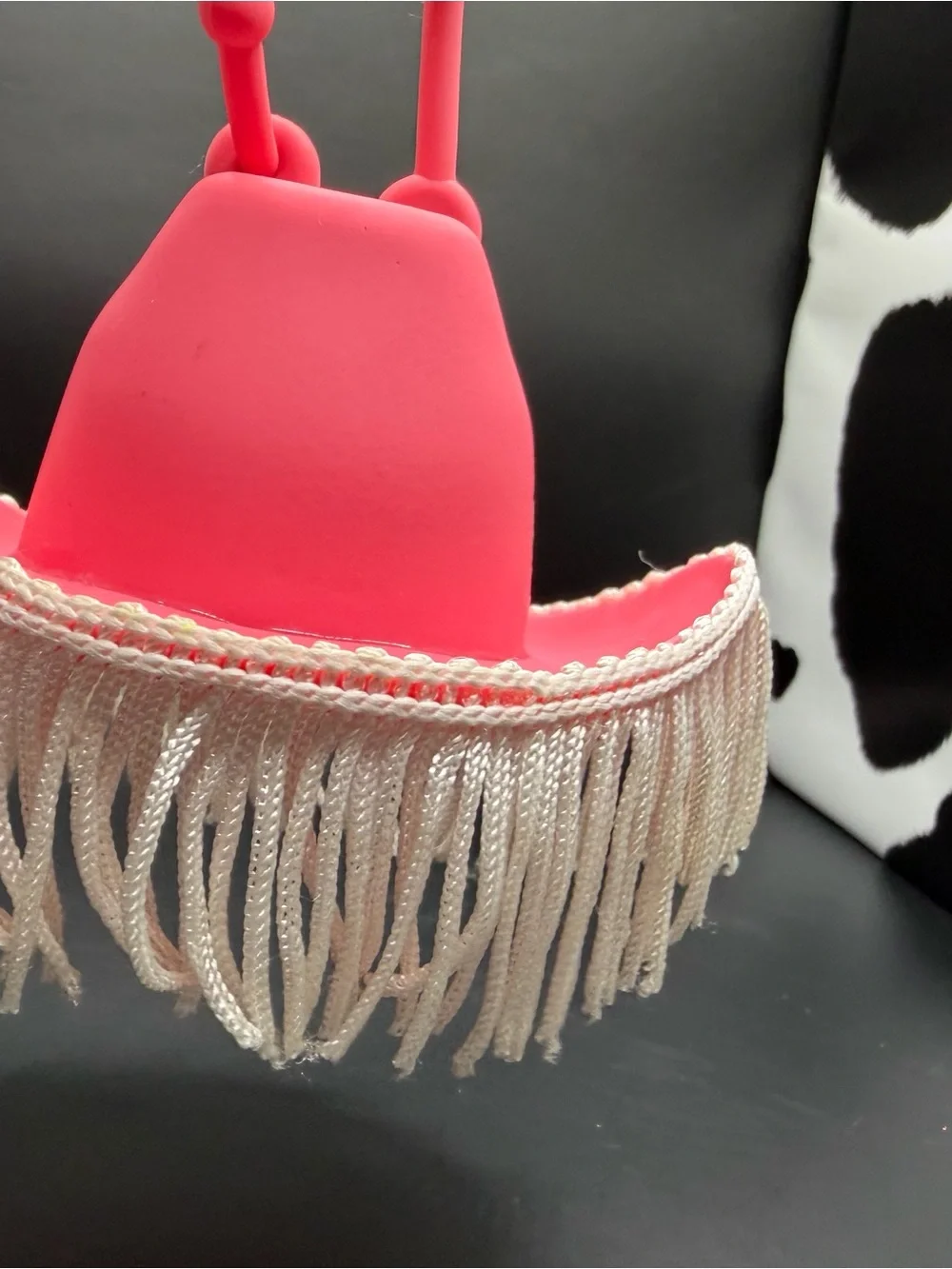 Bath & Body Works Bright Pink Cowgirl Hat PocketBac Holder with Fringe